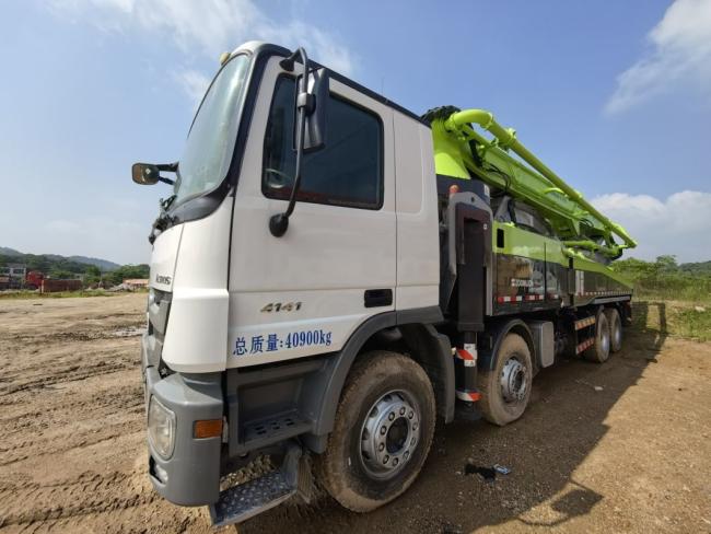 47m Used Concrete Pump Truck Machine Equipment Concrete Boom Pump Zoomlion Mercedes Benz