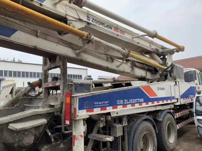 Zoomlion 38m Used Concrete Pump Truck Good Condition Concrete Boom Pump