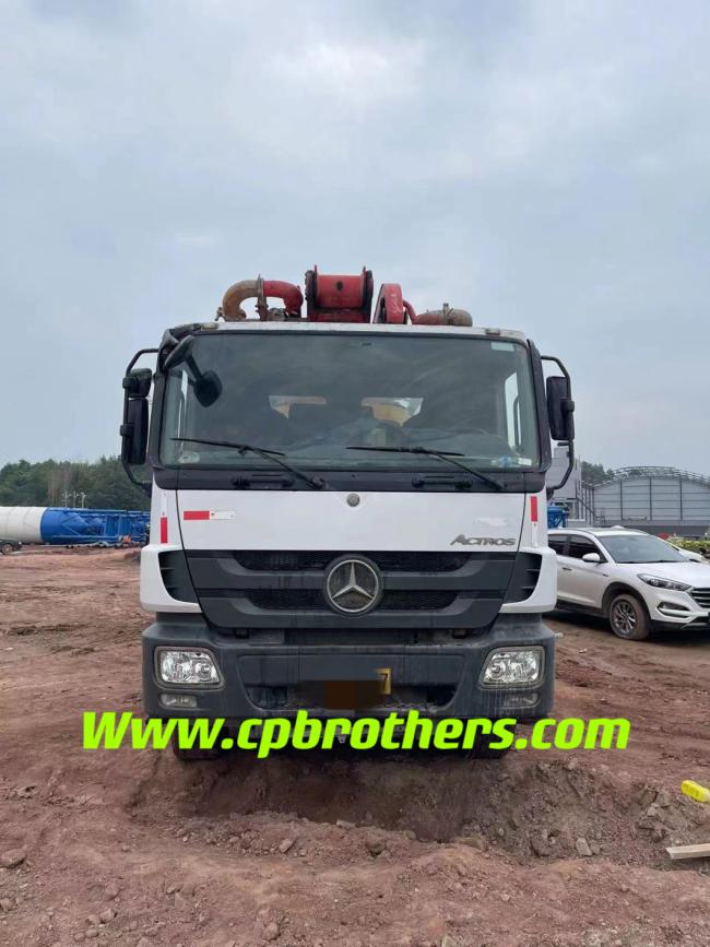 Used Concrete Pump Truck 2013 Putzmeister Concrete Boom Pump 56m Construction Equipment