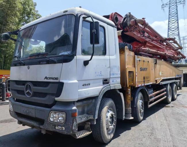 Construction Machinery Truck Mounted Pump 52m Used Concrete Pump Truck Mercedes Benz Chassis