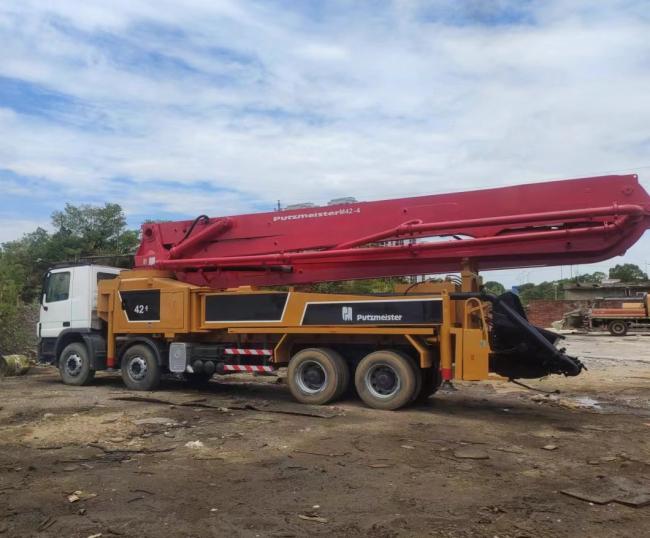 2011 Putzmeister Concrete Boom Pump 42m Truck Mounted Pump Mercedes Benz Machine Equipment