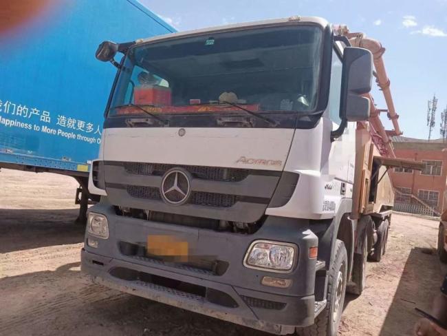 2014 Used Concrete Pump Truck 52m Concrete Mixer Machine Mercedes Benz Truck Mounted Pump