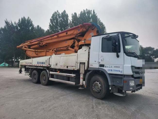 2014 Zoomlion 47m Concrete Pump Truck Concrete Boom Pump Concrete Mixer Machine Mercedes Benz Used Concrete Pump Truck