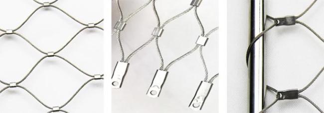 Stainless Steel 2mm 60x60mm Wire Rope Mesh 0