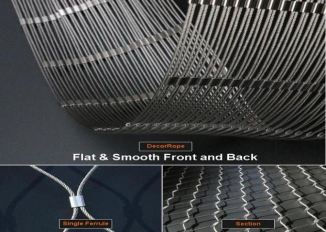 Classical Inox Balustrade Cable Mesh , X Tend Stainless Steel Rope Mesh Webnet 0