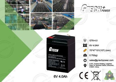 China Sealed Maintenance Free Rechargeable Lead Acid Battery 6v 4ah 0.7kg For Fire Alarm Application, Sprayer for sale