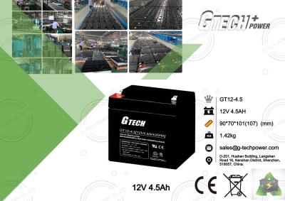 中国 警報システムのための弁によって調整される密封された鉛酸蓄電池12v 4.5ah 販売のため