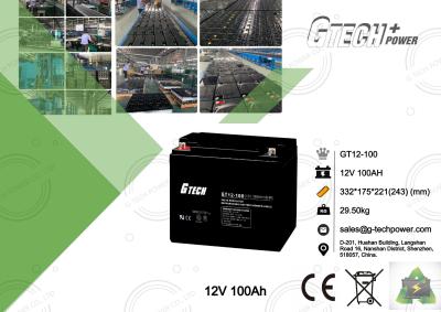 Китай Безуходная загерметизированная свинцовокислотная батарея 12v 100ah для телекоммуникаций UPS продается