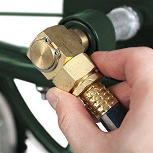 Liberty Garden Residential 4-Wheel Steel Garden Hose Reel Cart, Holds 350-Feet of 5/8-Inch Hose Green