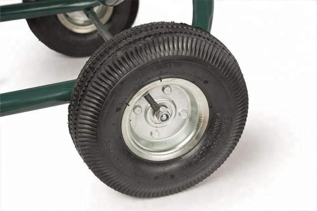 Liberty Garden Residential 4-Wheel Steel Garden Hose Reel Cart, Holds 350-Feet of 5/8-Inch Hose Green