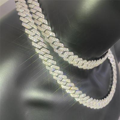 China Men's Jewelry Moissanite Cuban Link VVS1 D Inlaid Cuban Link Bracelet for sale