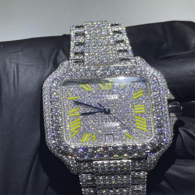 中国 対立の自由な実験室のダイヤモンドの腕時計VVSはMoissaniteの腕時計の斜面から凍った 販売のため