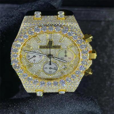 中国 アメリカMoissaniteのダイヤモンドの腕時計はヨーロッパのMoissaniteのチェーン メンズウォッチを置いた 販売のため