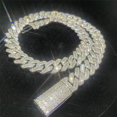 China Hip Hop Iced Out Moissanite Cuban Link for sale