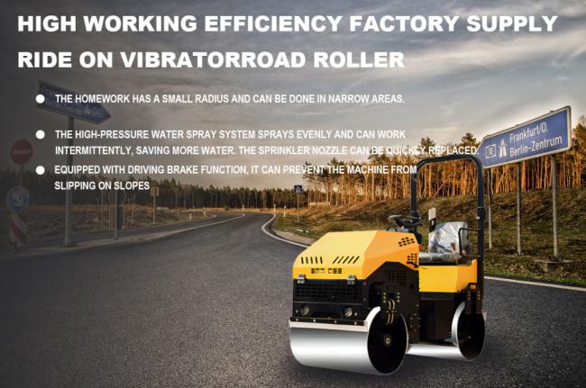 Road Roller Machinery Mini Walk Behind Vibratory Roller Ride on Double Drum Roller Compactor