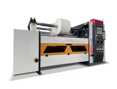 China 600-1200mm Surface Curl Slitting Machine 7 Inch Touch Screen Special Paper Kraft Paper Slitting Machine for sale