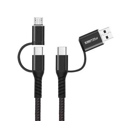 China PD 60W Nylon Braided Lightning Cable Fast Charging 4 In One USB Cable for sale