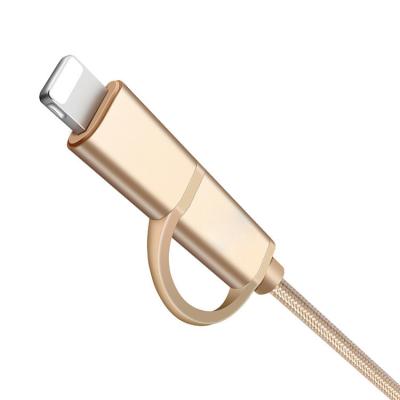 China Data Transmission 6ft 10ft Multifunctional USB Cable Lightning Micro USB Cable FCC for sale