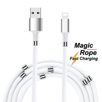 China Cable de la TPE los 2M Fast Charging Magnetic USB C de cuerda automática en venta