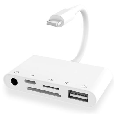 China plug playing 5 In 1 USB OTG Lightning Adapter For Apple for sale