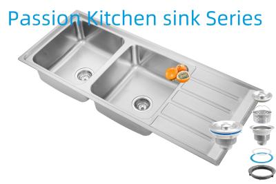 China 1200 X 500 Mm Corner Stainless Steel Kitchen Sink Rear Drain Placement for Your Restaurant Kitchen for sale