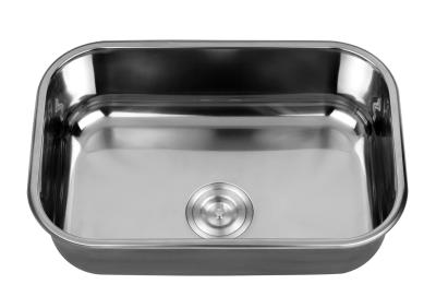 China 480MM SUS304 Stainless Steel Single Bowl Sink With Minimum Base Cabinet for sale