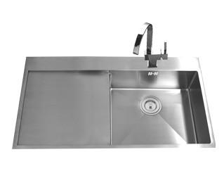 China 304SUS Stainless Steel Topmount Kitchen Sink With Tap Hole 36*20 Inch for sale
