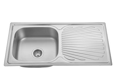 China 910*450mm Single Bow Topmount Kitchen Sink Anti Corrosion for sale