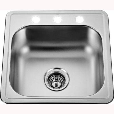 China 19X19 Inches Topmount Kitchen Sink For Studio Apartment Sound Proof Coating for sale