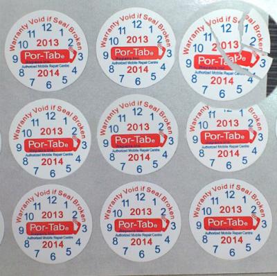 China Special Broken Ultra Tamper Proof Stickers , Irremovable Security Seal Stickers for sale