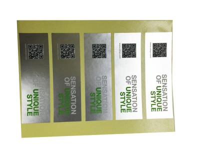 China UV Coating Etc Self Adhesive Security Labels Private Printing And Shape for sale