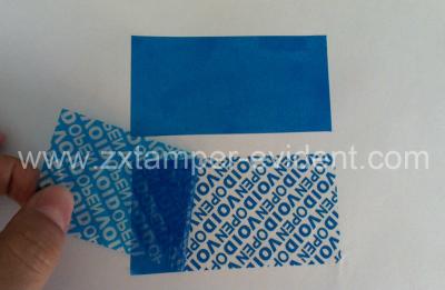 China Custom Logo Tamper Evident Label Void Warranty Security Seal Label for sale