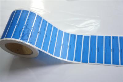 China Rollo evidente de la etiqueta del sello de la seguridad del espacio en blanco de la cinta de la etiqueta del pisón de encargo en venta