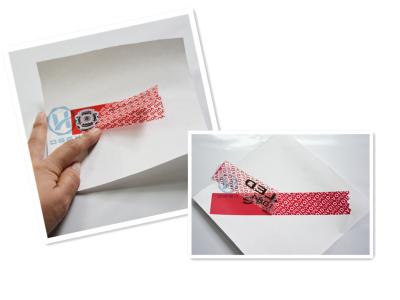 China None Transfer Void Open Tamper Evident Seal Packing Security Tape For Food for sale