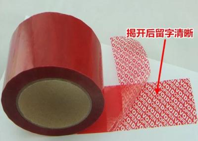 China Courier Gloosy WaterProof Tamper Seal Tape For Carton Sealing Eco Friendly for sale