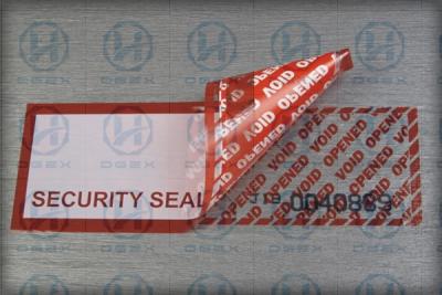 China Self - Adhesive Security Tamper Seal Tape For Safety Packing Carton for sale