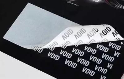 China Environmentally Friendly Void Self Adhesive Security Labels Dot Matrix Hologram for sale