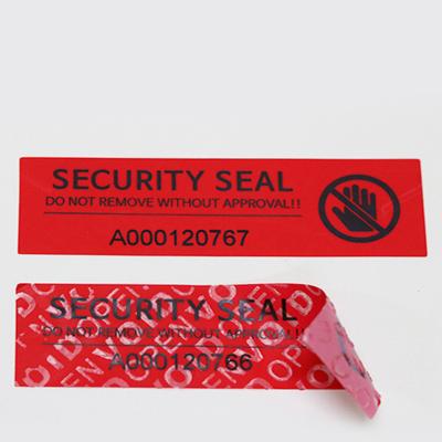China Tamper Evident Seal Label Void Warranty Security Sticker For Food / Car for sale