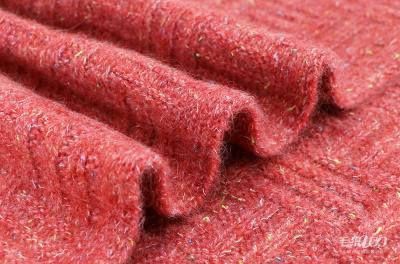 China Smooth Light Sequin Knitting Yarn , 1/3.2NM Moistureproof Red Sequin Yarn for sale