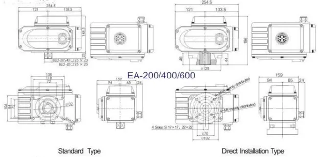 200nm~600nm Intelligent Electric Actuator for Ball Valve