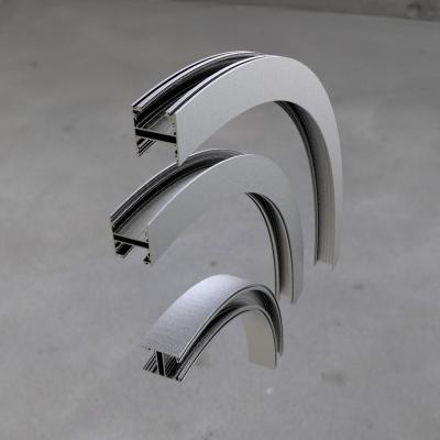 China Multiple Diffuser LED Aluminium Extrusion Channel 60*50mm Circular Anodized for sale