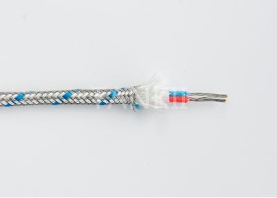 China Type 24 Gauge Thermocouple Wire Glass On Glass With Stainless Braid Sheath for sale