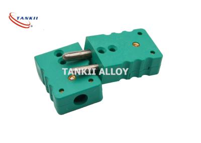 China Green Color Type K Male Female Thermocouple Connector  15A for sale