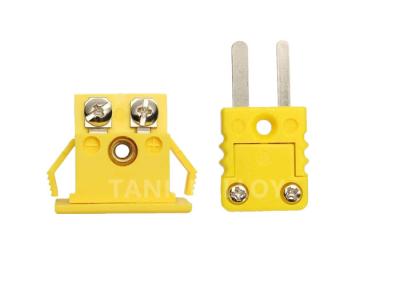 China K Type Panel Mount Thermocouple Connector 10A Yellow Color for sale