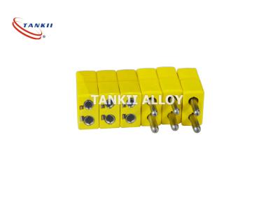 China Yellow Colour K Type Thermocouple Connector With Extension Cable For Research for sale