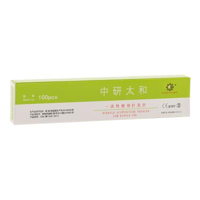 China steriler Nadel-einzelner Gebrauchs-Edelstahl-Griff-aseptische lange Wegwerfnadeln der Akupunktur-100pcs/box zu verkaufen