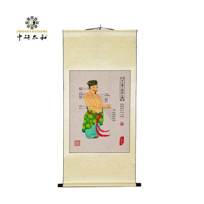 China Quatorze cartas tradicional 60*130cm da parede do diagrama da acupuntura dos meridianos à venda