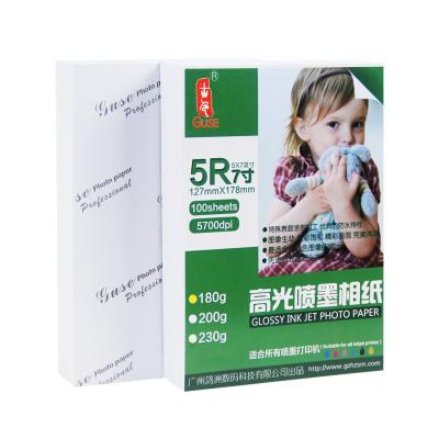 China Premium Glossy 180gsm 5R Photo Paper Photo Paper Vivid Image 5x7'' for sale