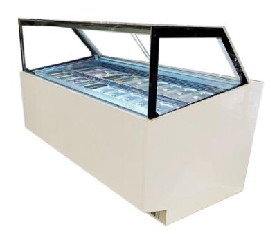 China Ice Cream Freezer Ice Cream Gelato Display Cabinet Fan Cooling en venta