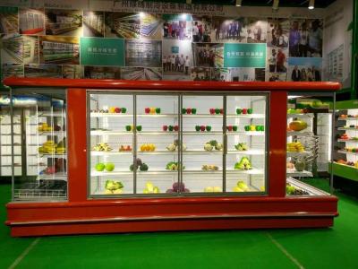 China Refrigerador más desapasible afrontado abierto de la exhibición de la torta de la exhibición de Chocalate de la carne en venta